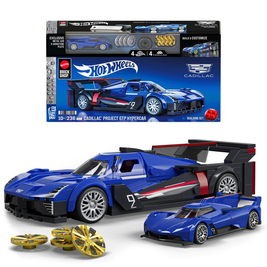 1:32 Hot Wheels Elite Mattel Brick Shop Serie Bauset Cadillac Project Gtp Hypercar