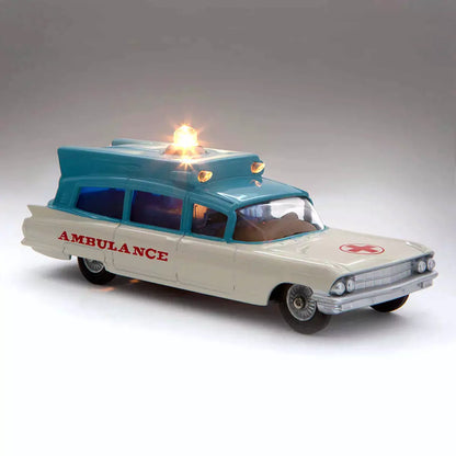 1:54 Corgi Toys Cadillac Chassis Superior Krankenwagen blau-weiß Nr. 437 Repro