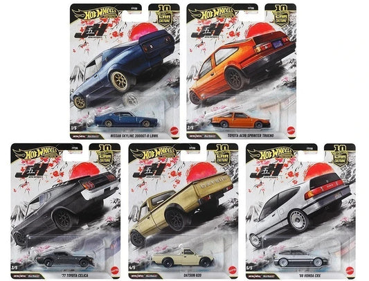 1:64 Hot Wheels Premium Japan Historics #5 SET - Datsun Nissan Honda Toyota 976P