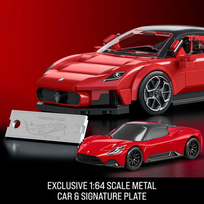 1:32 Hot Wheels Elite Mattel Brick Shop Serie Bauset Maserati MC20 250 Teile