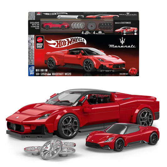 1:32 Hot Wheels Elite Mattel Brick Shop Serie Bauset Maserati MC20 250 Teile