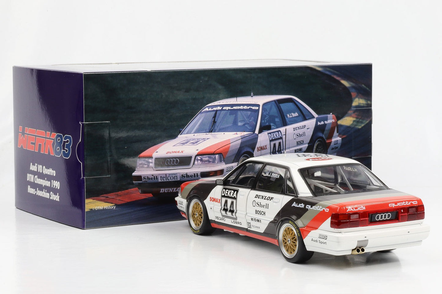 1:18 Werk83 Audi V8 Quattro DTM 1990 #44 #45 Röhrl Stuck Set 2 cars