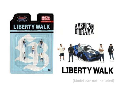 1:64 American Diorama Mijo Figur Liberty Walk Set 5 Figuren LBWK