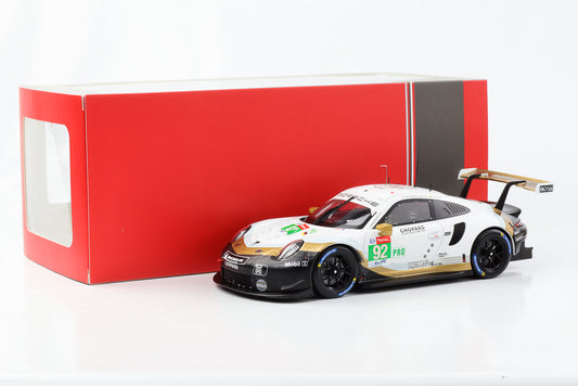 1:18 Porsche 911 991 RSR #92 Equipo GT 24h Le Mans 2019 IXO