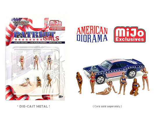 1:64 Figura Partiot Girls Bikini Set 6 Figuras American Diorama Mijo