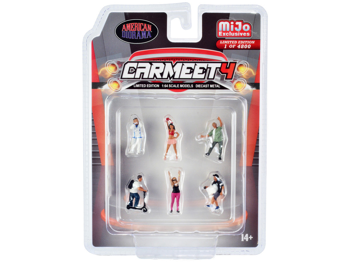 1:64 Figure Carmeet 4 Street Race Set 6 Figures American Diorama Mijo