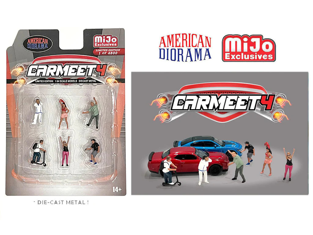 1:64 Figure Carmeet 4 Street Race Set 6 figurines American Diorama Mijo