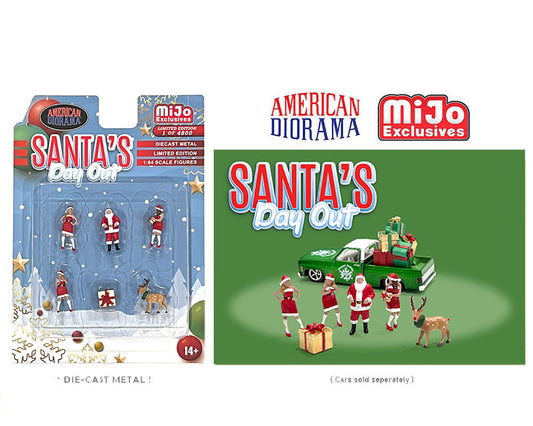 1:64 Figur Santa's Day Out Set 5 Figuren American Diorama Mijo limited