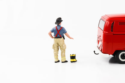 1:18 Figur Feuerwehr Firefighters Getting ready American Diorama Figuren