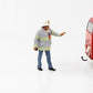1:18 Figure Fire Department Firefighters Captain Chief Gray Suit American Diorama Figures