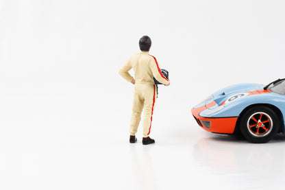 Figurine 1:18 Le Mans Racing Legend années 60 pilote B beige figurines American Diorama