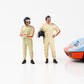 1:18 Figur Le Mans Racing Legend 60s Set 2 Figuren Fahrer beige American Diorama