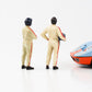1:18 Figur Le Mans Racing Legend 60s Set 2 Figuren Fahrer beige American Diorama