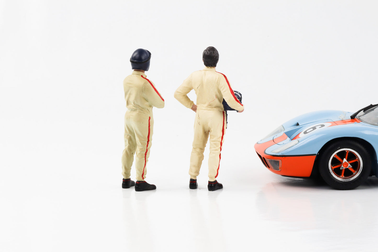 1:18 Figure Le Mans Racing Legend 60s Set 2 figures driver beige American diorama