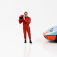 1:18 Figure Le Mans Racing Legend 70s Driver B with Helmet American Diorama Figures