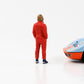 1:18 Figure Le Mans Racing Legend 70s Driver A Red American Diorama Figures