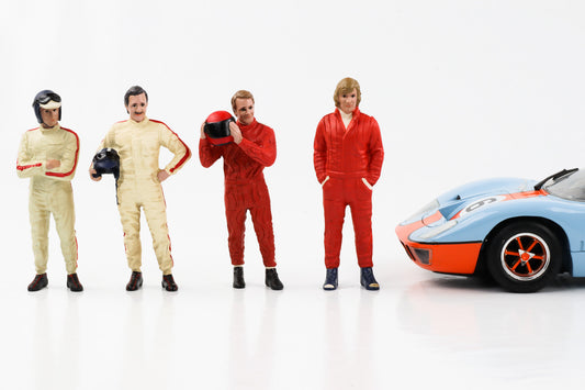 1:18 Figur Le Mans Racing Legend Set 4 Figuren American Diorama