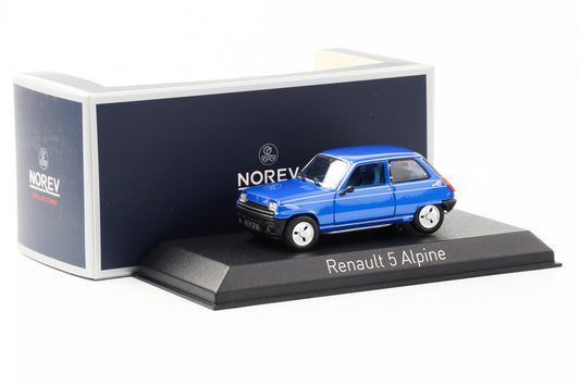 1:43 Renault 5 R5 Alpine blu metallizzato 1972 Norev pressofuso 510512