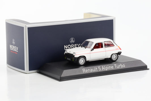 1:43 Renault 5 R5 Alpine Turbo blanco 1983 Norev diecast 510535