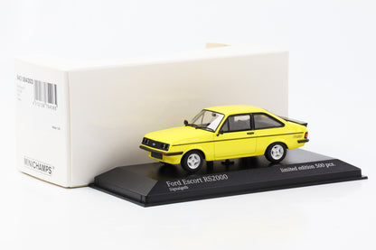 1:43 Ford Escort MK II RS 2000 1976 gelb Minichamps limited