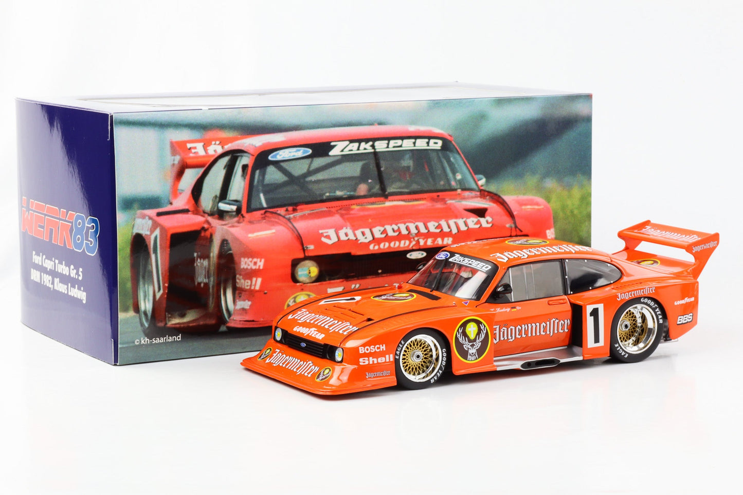 1:18 Ford Capri Turbo Gr.5 Jägermeister #1 4th DRM 1982 Klaus Ludwig Werk83