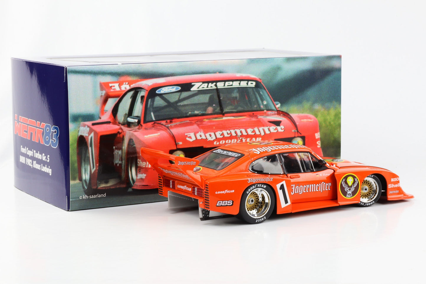 1:18 Ford Capri Turbo Gr.5 Jägermeister #1 4th DRM 1982 Klaus Ludwig Werk83