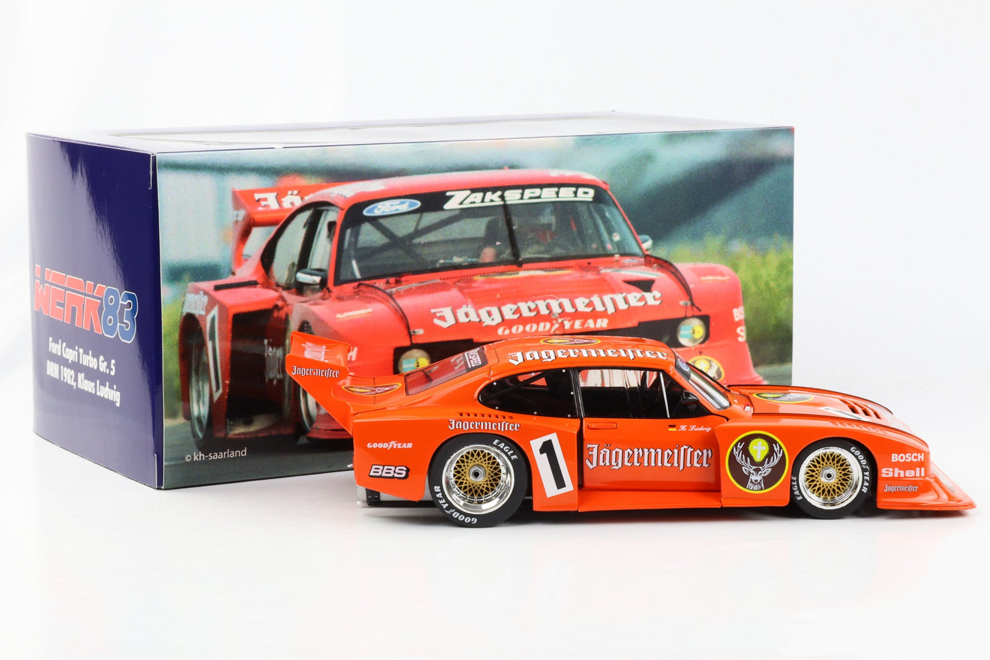 1:18 Ford Capri Turbo Gr.5 Jägermeister #1 4th DRM 1982 Klaus Ludwig Werk83