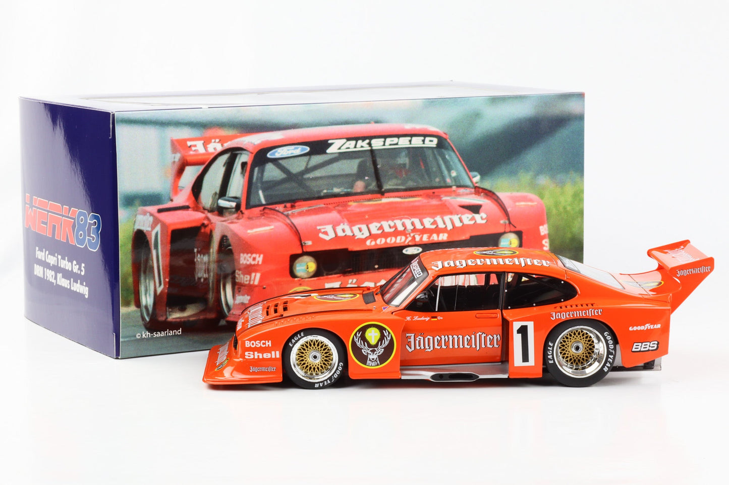 1:18 Ford Capri Turbo Gr.5 Jägermeister #1 4th DRM 1982 Klaus Ludwig Werk83