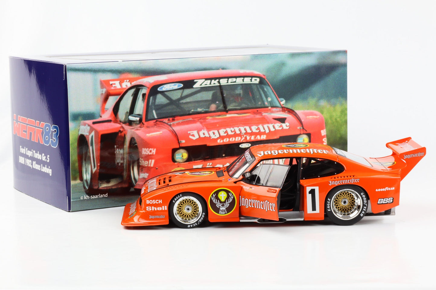 1:18 Ford Capri Turbo Gr.5 Jägermeister #1 4th DRM 1982 Klaus Ludwig Werk83