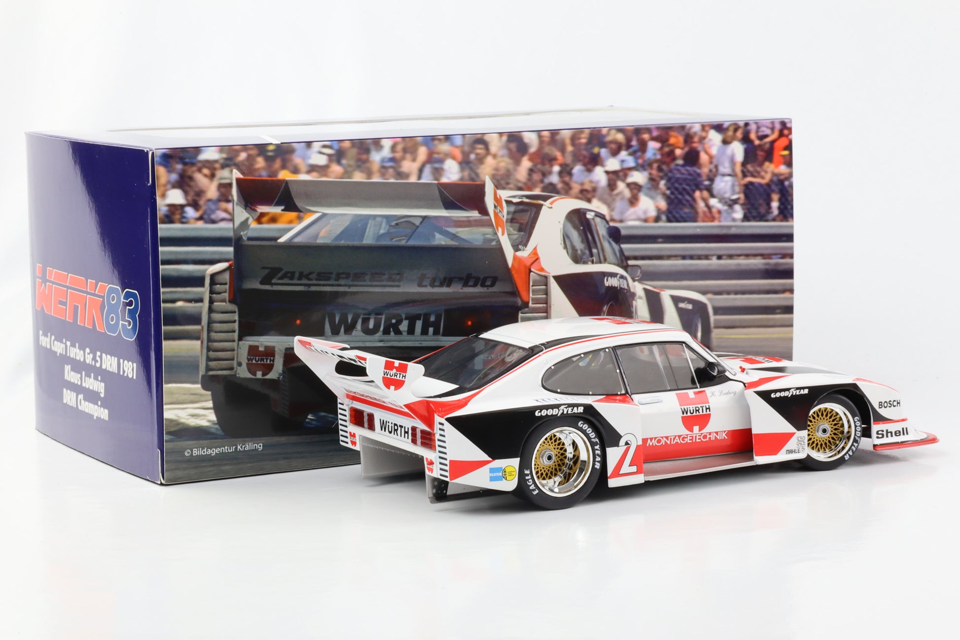1:18 Minichamps Ford Capri Turbo Gr.5 WÜRTH #2 Klaus Ludwig DRM 1981 1:18 Minichamps Ford Capri Turbo Gr.5 WÜRTH #2 Klaus Ludwig DRM 1981