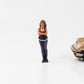 1:24 Figure Car Meet 3 Street Racing Figures Woman Man American Diorama