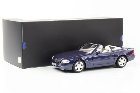 مرسيدس بنز 500 SL R129 ذات سقف صلب، لون أزرق أزوري معدني، Norev Dealer