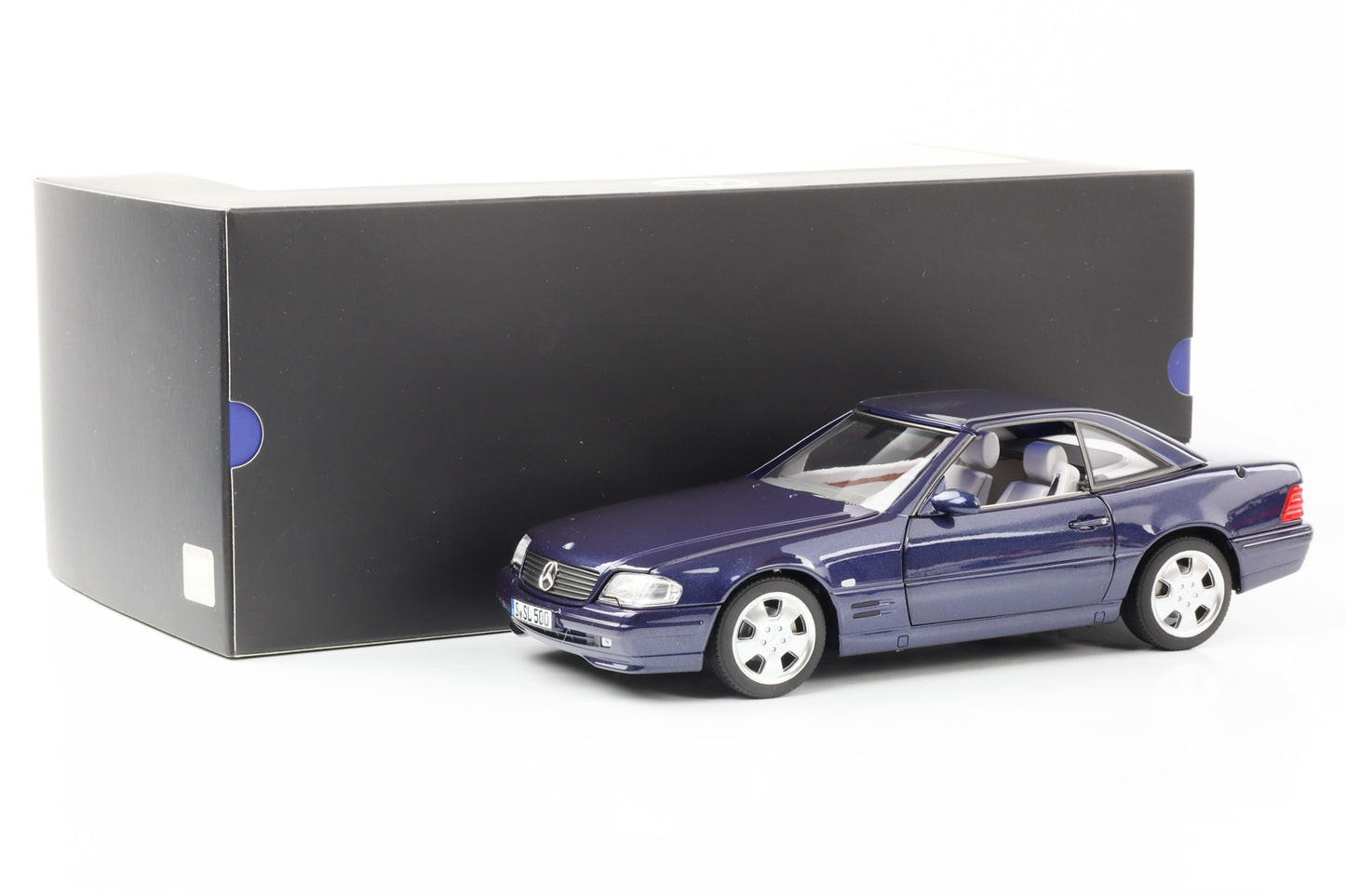 Mercedes-Benz 500 SL R129 hardtop softtop azurite blue metallic Norev Dealer