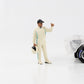 1:18 F1 Figure Racing Legend 2000s Driver A Bart White Suit American Diorama
