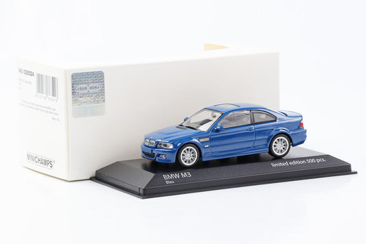 1:43 BMW M3 Coupe E46 2001 Laguna seca blue Minichamps limited