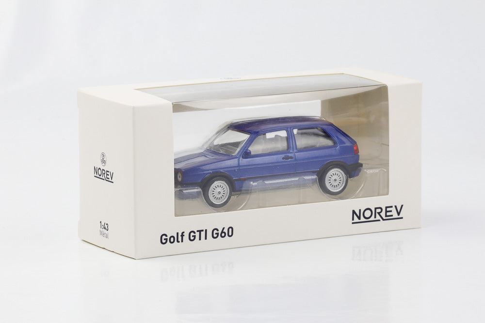 1:43 VW Golf II GTI G60 Volkswagen blue metallic Jet Car Norev diecast 840064