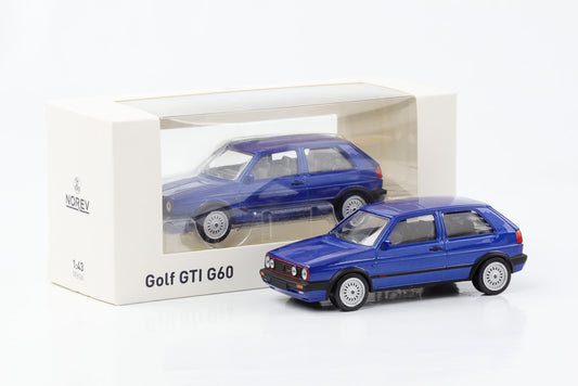 1:43 VW Golf II GTI G60 Volkswagen bleu métallisé Jet Car Norev moulé sous pression 840064