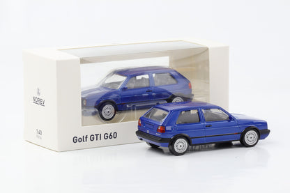 1:43 VW Golf II GTI G60 Volkswagen azul metálico Jet Car Norev diecast 840064