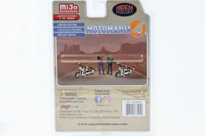 1:64 手办 Motomania 4 套装 4 件2人偶2摩托车美国Diorama Mijo