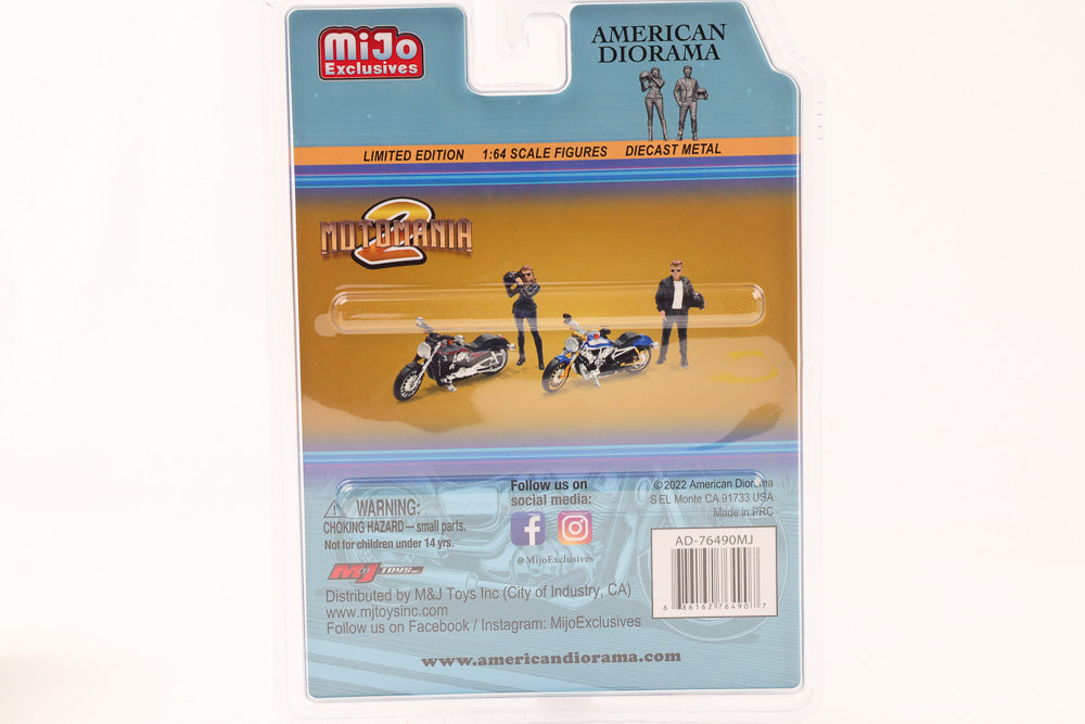 1:64 Figure Motomania 2 Set 4 pcs. 2 figures 2 motorcycles American Diorama Mijo