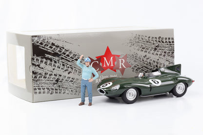 1:18 Jaguar D-Type Vainqueur 24H du Mans 1955 Hawthorn Bueb CMR avec figurine