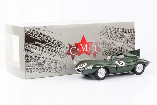 1:18 سيارة جاكوار D-Type الفائزة بسباق لومان 24 ساعة 1955 هوثورن بويب CMR مصبوبة