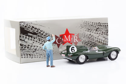 1:18 Jaguar D-Type Vainqueur 24H du Mans 1955 Hawthorn Bueb CMR avec figurine