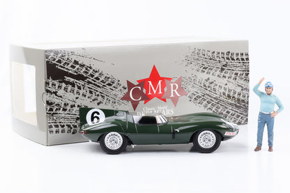 1:18 Jaguar D-Type Vainqueur 24H du Mans 1955 Hawthorn Bueb CMR avec figurine