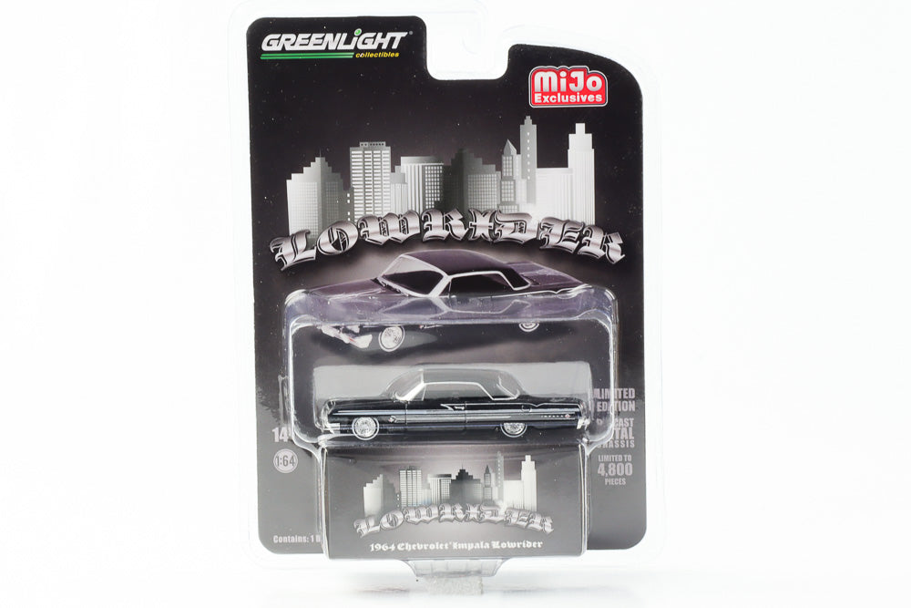 1:64 Lowrider 1964 Chevrolet Impala metallic black Greenlight Mijo