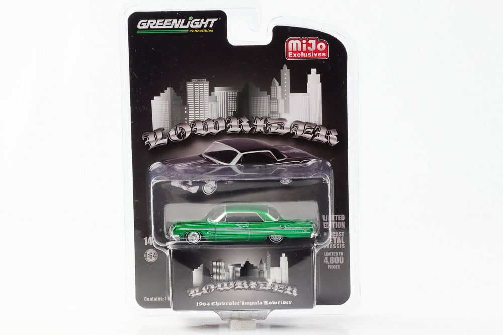 1:64 Lowrider 1964 Chevrolet Impala green machine Greenlight Mijo