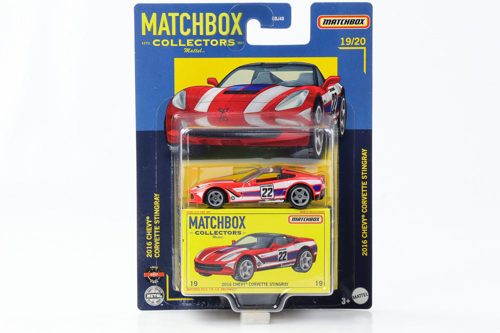 1:64 2016 Chevy Corvette Stingray Matchbox Collectors 19/20
