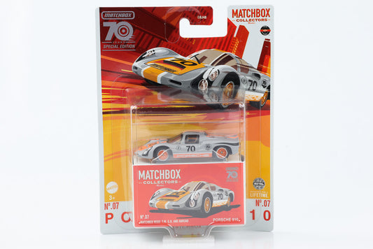 1:64 Porsche 910 70 Años Edición Especial Matchbox Coleccionistas No. 07