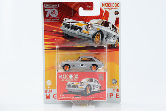 1:64 1971 MGB GT Coupe 70 Jahre Special Edition Matchbox Collectors Nr. 08