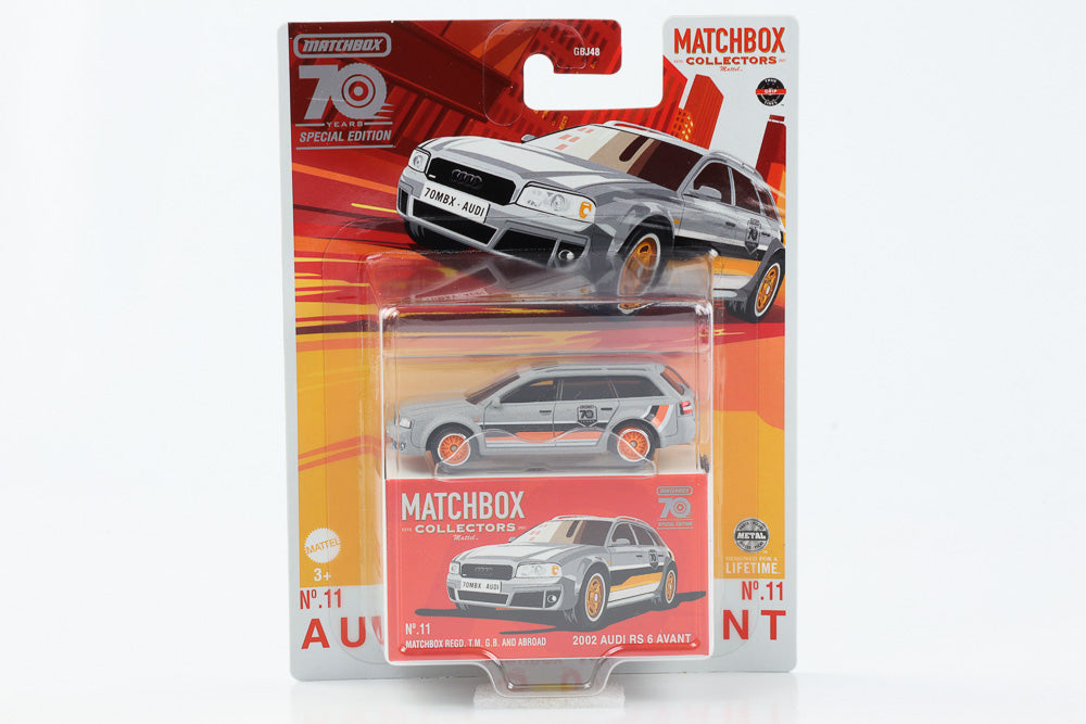1:64 2002 Audi RS 6 Avant 70 Years Special Edition Matchbox Collectors #11
